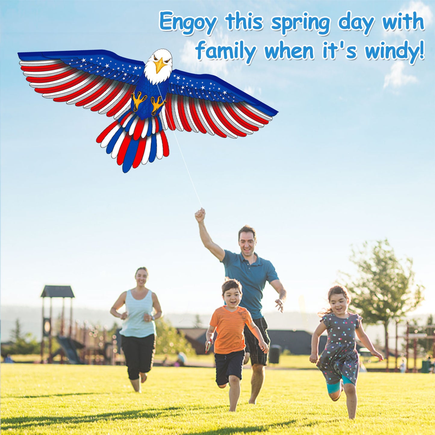 Eagle Kite for Kids and Adults, Easy to Fly, Exquisite Fabrics and Unique Structure Design, Excellent Outdoor Games and Activity Toys, Suitable for Beginners