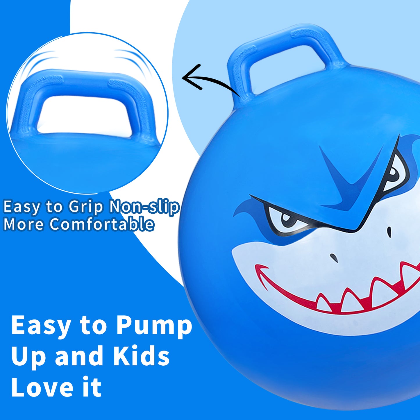 "Hopper Balls for Kids 2-6 7-9,18 inchs Bouncy Ball with Handle,Hopper Toy Jumping Ball for Indoor and Outdoor Games,Fun Hopping Toys for Boys Girls "