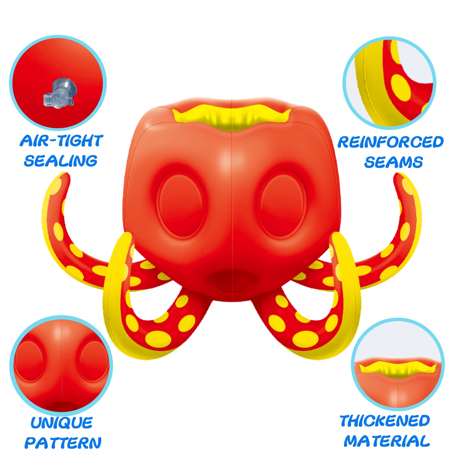 Octopus Pool Toys, Inflatable Basketball Hoop| Ring Toss Game for Indoor Outdoor Play, Cool Summer Toys for Ages 3 4 5 6 7 8 Year Old Boys Girls Adults Family Party Gift