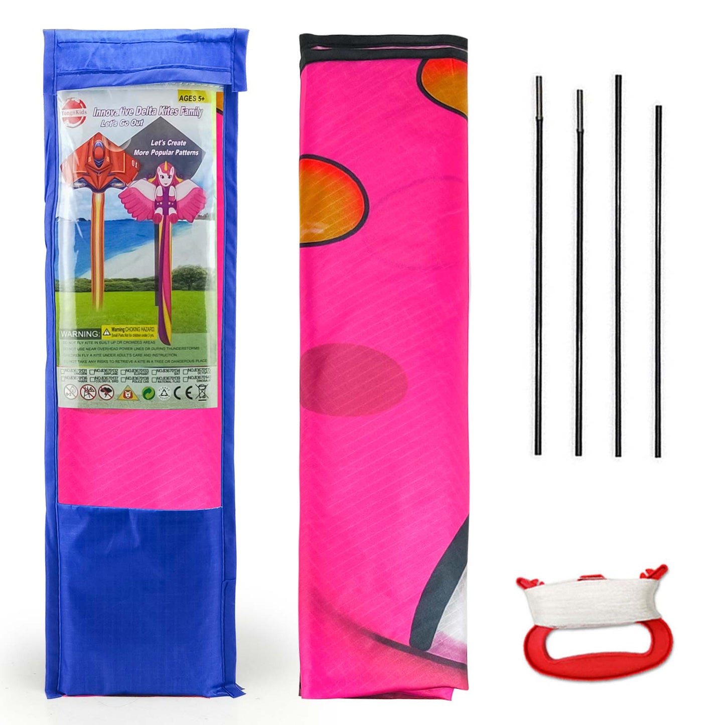 Kite for Kids Age 4-8 8-12, Large Kite for Boys Adults Easy to Fly & Assemble, Beach Kites with 328ft Kite String,Perfect for Beach Trip Park Family Activities Outdoor Games-Bat