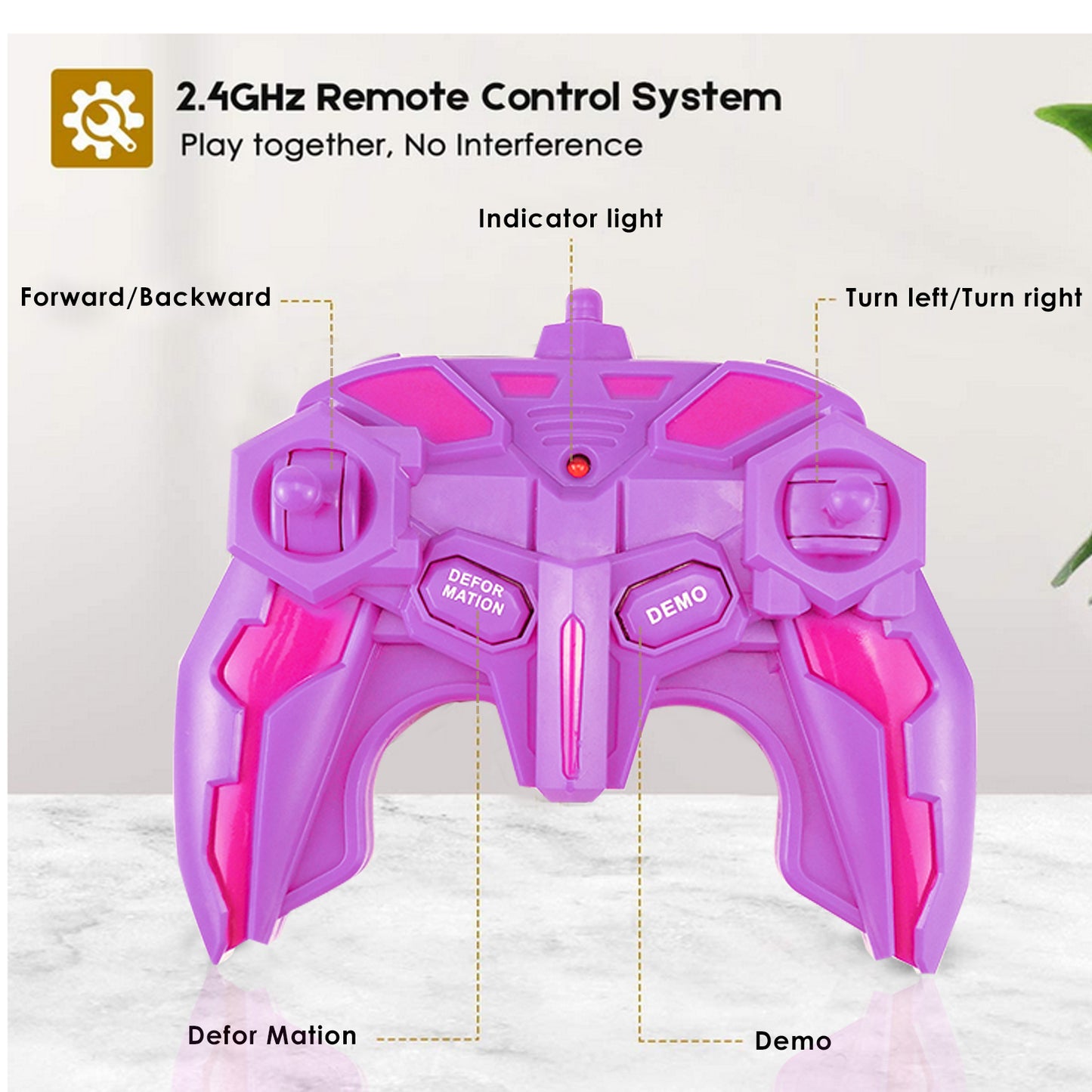 Remote Control Car Transform Car Robot Toy for Girls Kids,1:18 Scale High Speed RC Cars Racing Car with 360°Rotating for Boys 3 4 5 6 7 8 9 Years Old Birthday-Purple