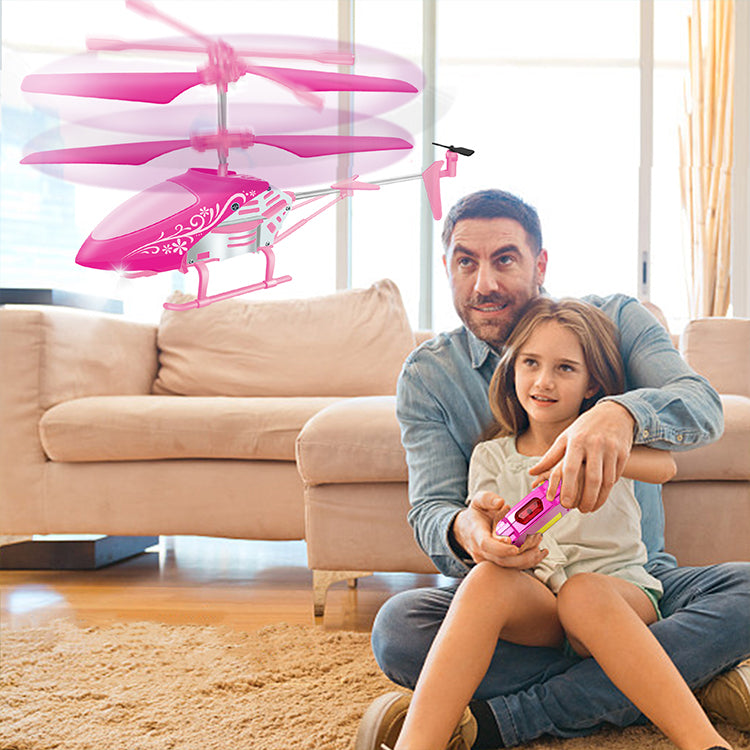 "Remote Control Helicopter for Kids| Toys for Ages 5-7 8-10| Rc Helicopter Toys w/t LED Lights, 3.5 Channel, Gyro Stabilizer, Altitude Hold, 2.4GHz Helicopter Toys for Beginner Boys Girls Indoor- Pink "