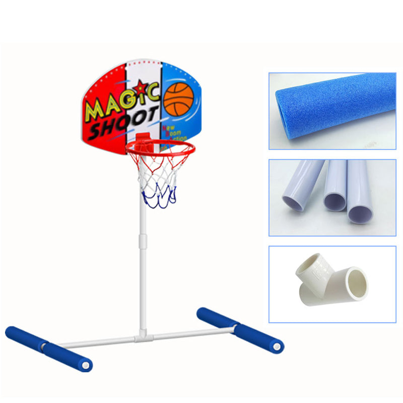 Pool Basketball Hoop Floating With Real Feel Net & Float Foam For Kids & Adults Swimming Splash Super Hoops With Water Basketball Pools Toy Outdoor Summer