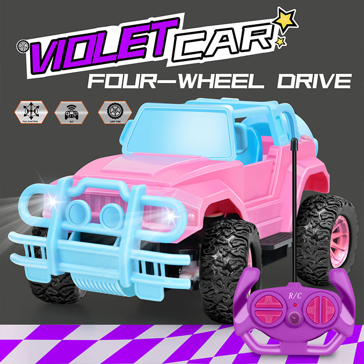 Remote Control Car, RC Truck Car Toys for 3 4 5 6 7 8 Years Old Girls Boys Birthday, 1:20 Scale Full Functions Remote Control Truck- Pink