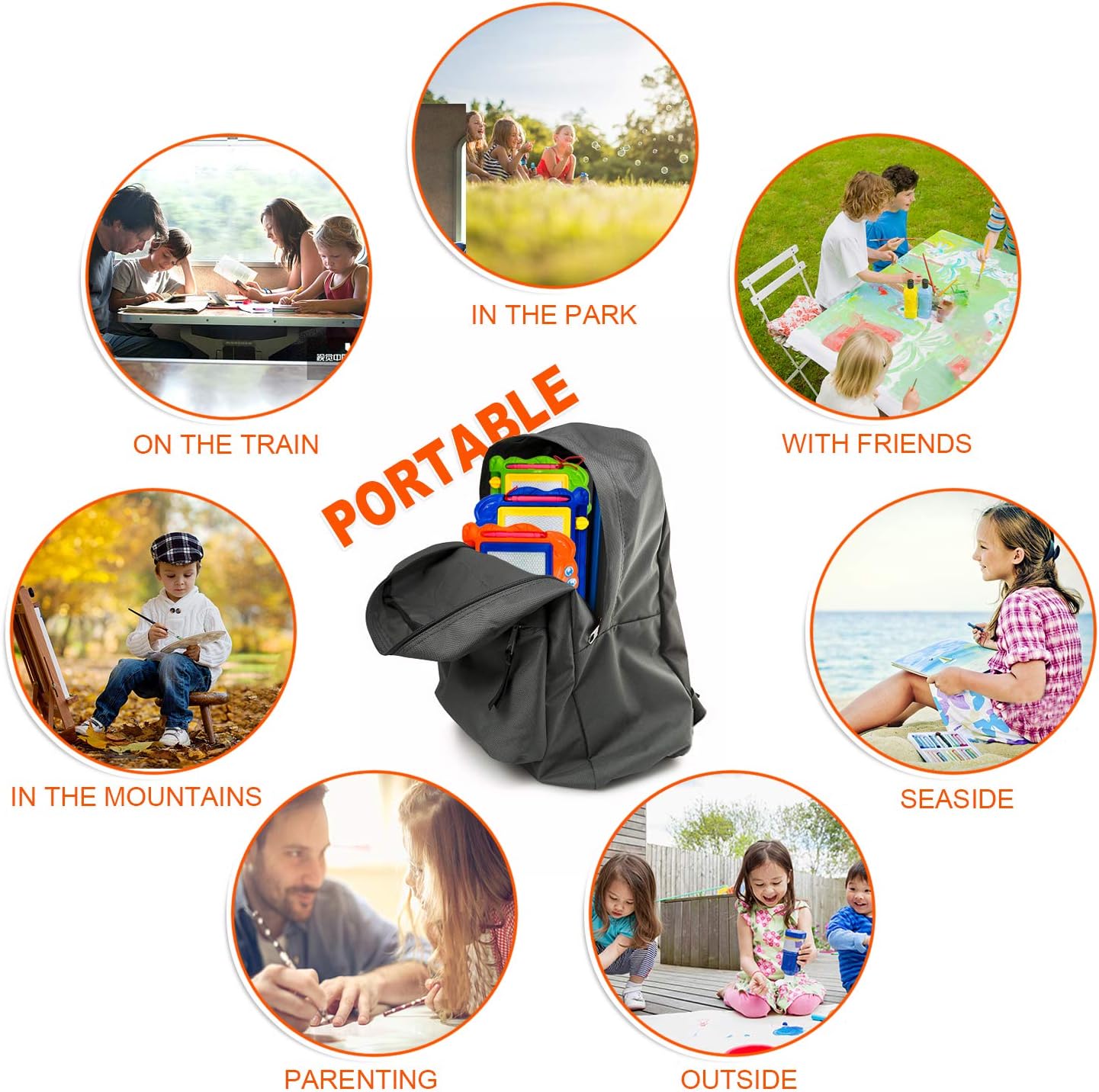 Kid's mini magnetic drawing board, color graffiti drawing board for children 1-3 years old, erasable graffiti board Tablet writing board, suitable for boys and girls classroom reward party gift bag stuffing