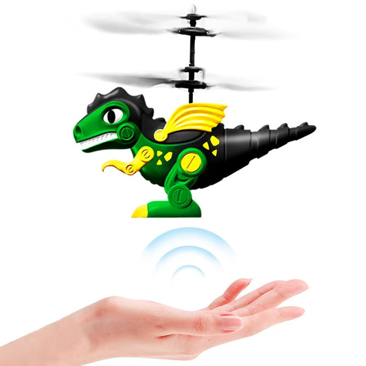 Sensor Flight Dinosaur Helicopter Toys,Robot Dinosaur Toys for Boys Girls with LED Lights & Gyro-Flying Drone Toys for 6+ Year Old Cool Stuff, Easy to Fly Forward & Turn Left/Right
