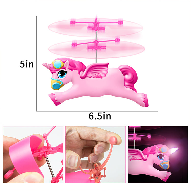 Unicorn Toys for Girls Age 4-6 7 8 9 Teens Birthday, Remote Control Helicopter Unicorn Drone Toys for Beginner Kids Indoor Outdoor Play Unicorn Party Favors's Star