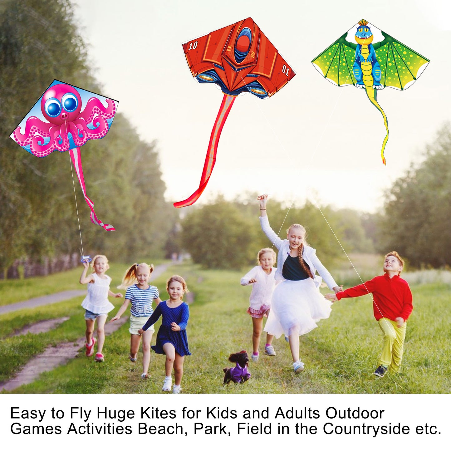 Kite for Kids Age 3-8 8-12, Large Kite for Boys Adults Easy to Fly & Assemble, Beach Kites with 328ft Kite String,Perfect for Beach Trip Park Family Activities Outdoor Games-Red Delta wing