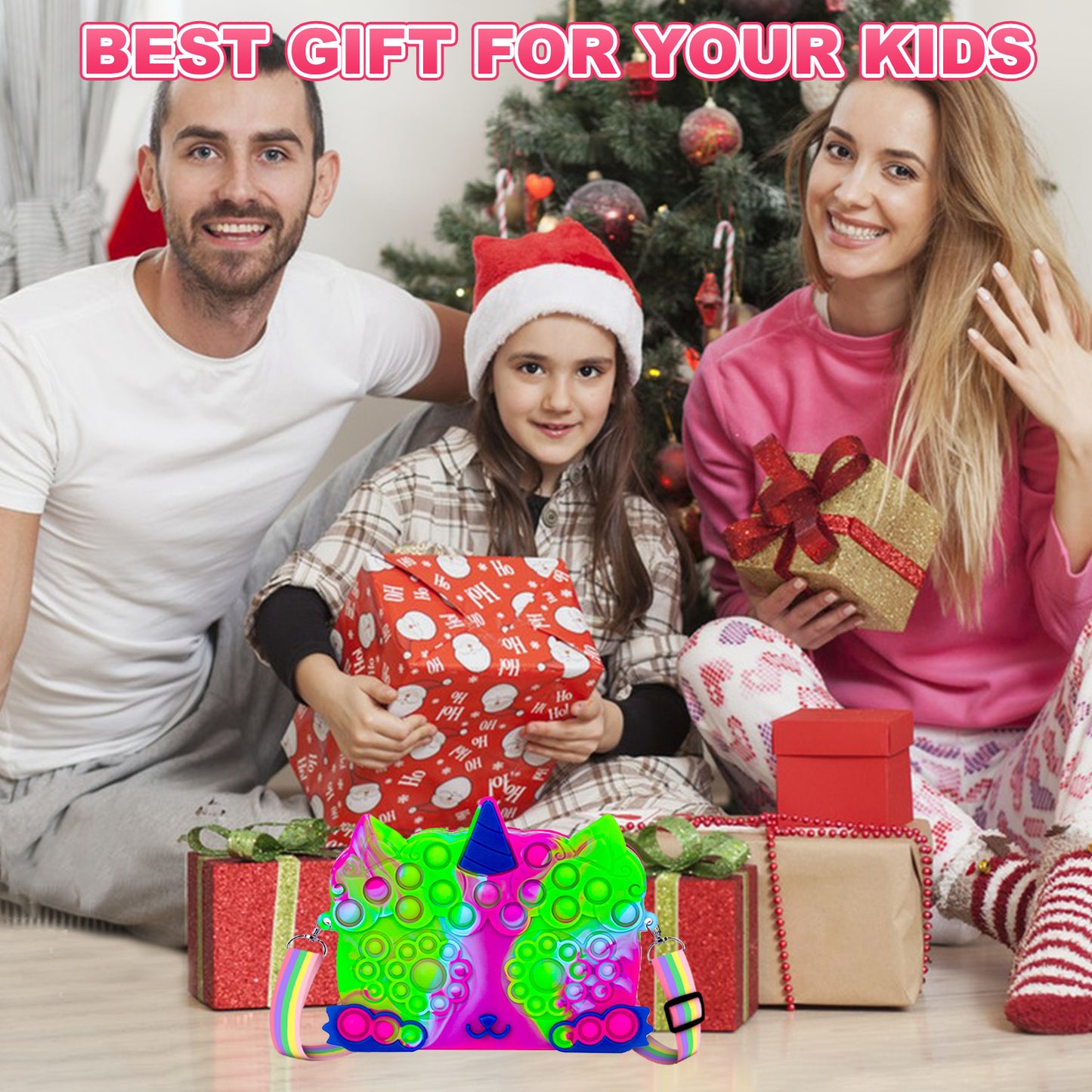 Sensory Bubble Game Fidget Toys, Toys for 2 3 4 5 Year Old Girls, Bubble Purse Pets for Toddlers Girls- ADHD Anxiety Autismand Stress Reliever Toy Unicorn Gifts for Kids Adults