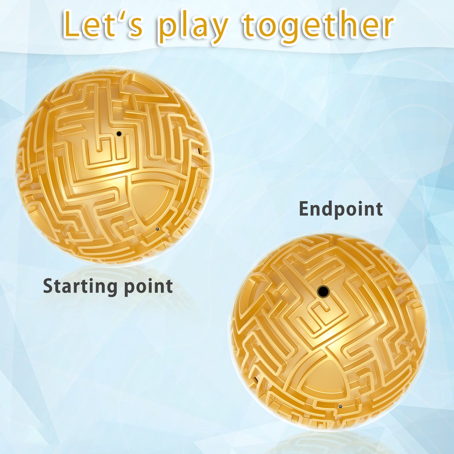 "Maze 3D Memory Sequential Maze Ball Puzzle Toy Gifts for Kids Adults - Challenges Game Lover Tiny Balls Brain Teasers Game (Gold) "