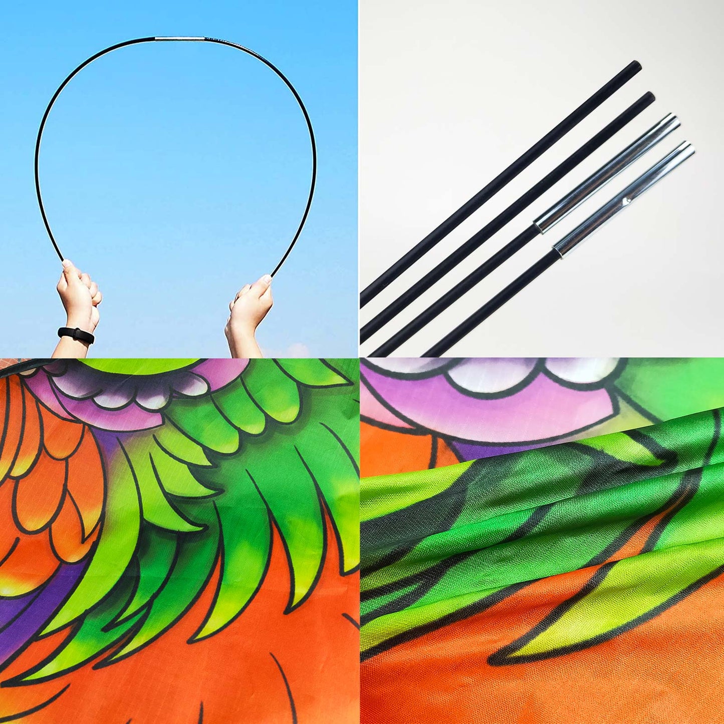 Kite for Kids Age 4-8 8-12, Large Kite for Boys Adults Easy to Fly & Assemble, Beach Kites with 328ft Kite String,Perfect for Beach Trip Park Family Activities Outdoor Games-Bat