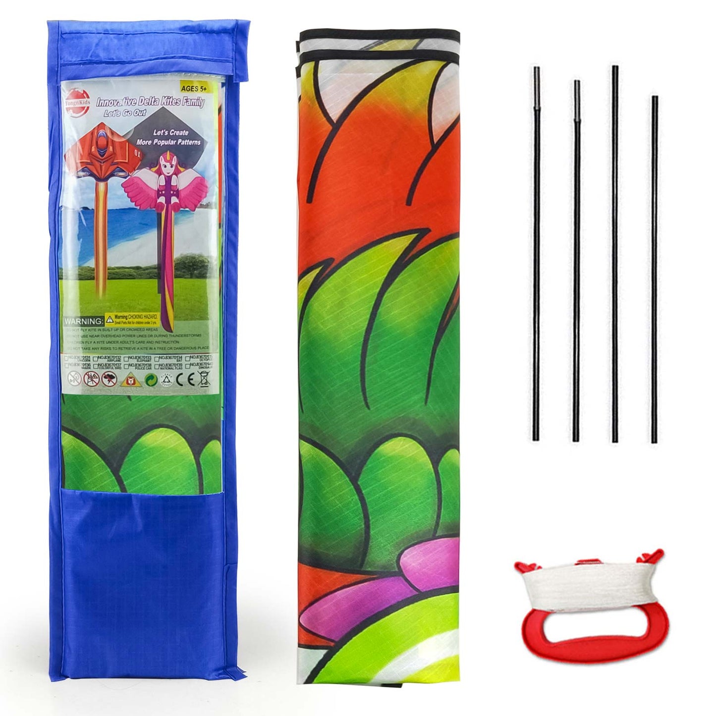 Kite for Kids Age 4-8 8-12, Large Kite for Boys Adults Easy to Fly & Assemble, Beach Kites with 328ft Kite String,Perfect for Beach Trip Park Family Activities Outdoor Games-Bat