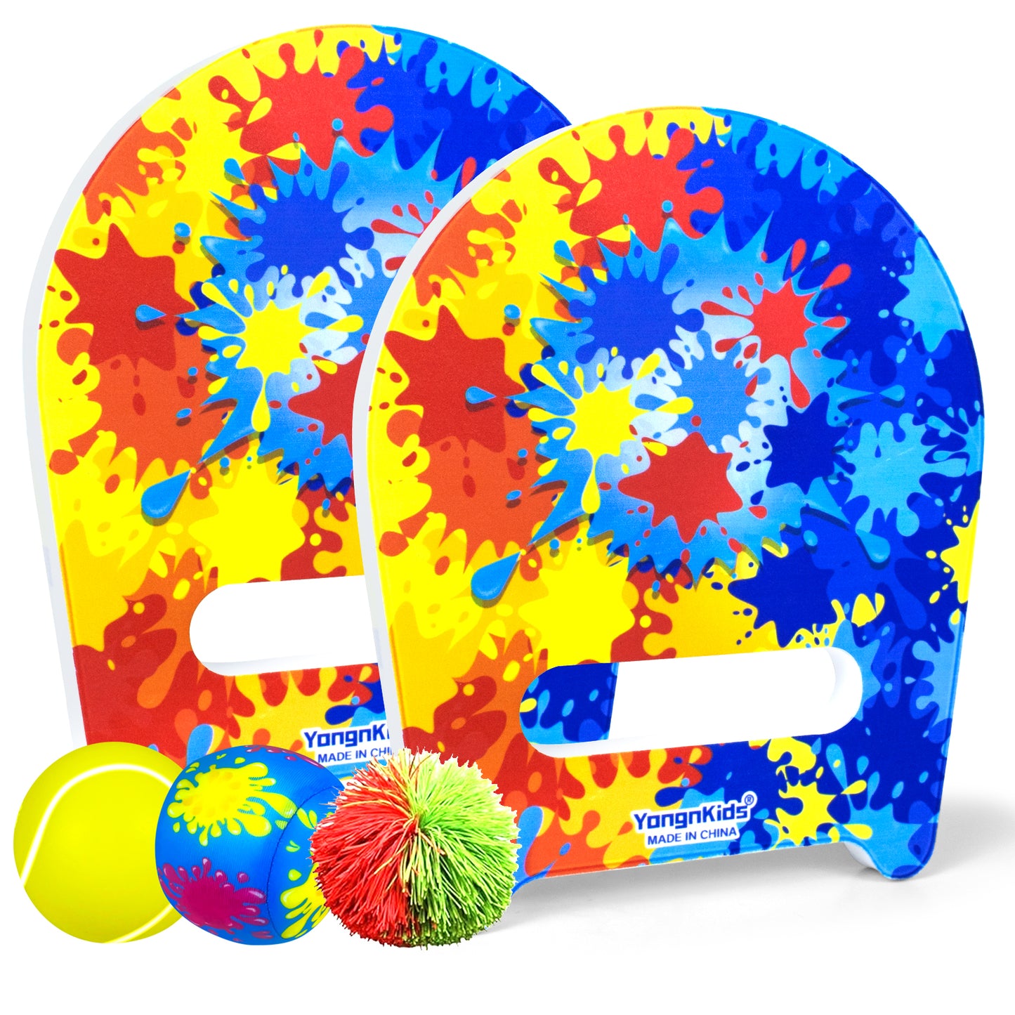 Children's fantasy sports racket Eco-friendly sponge waterproof lightweight software interactive EVA foam racket with 3 balls