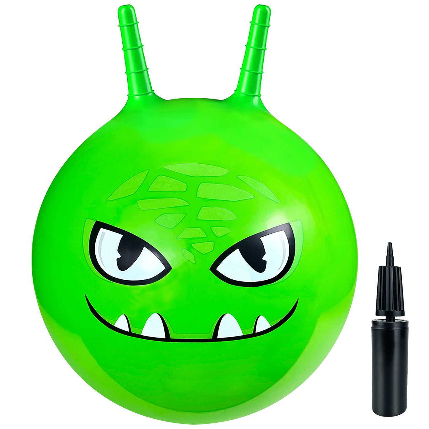 Kids Bounce Balls - 18" Bouncing Ball with Handle, Large Bouncy Jumping Balls for Boys Girls Balance Jump Games,Toddlers Toys Inflatable Ball for Party Favors | Outdoor | Indoor Games-Green
