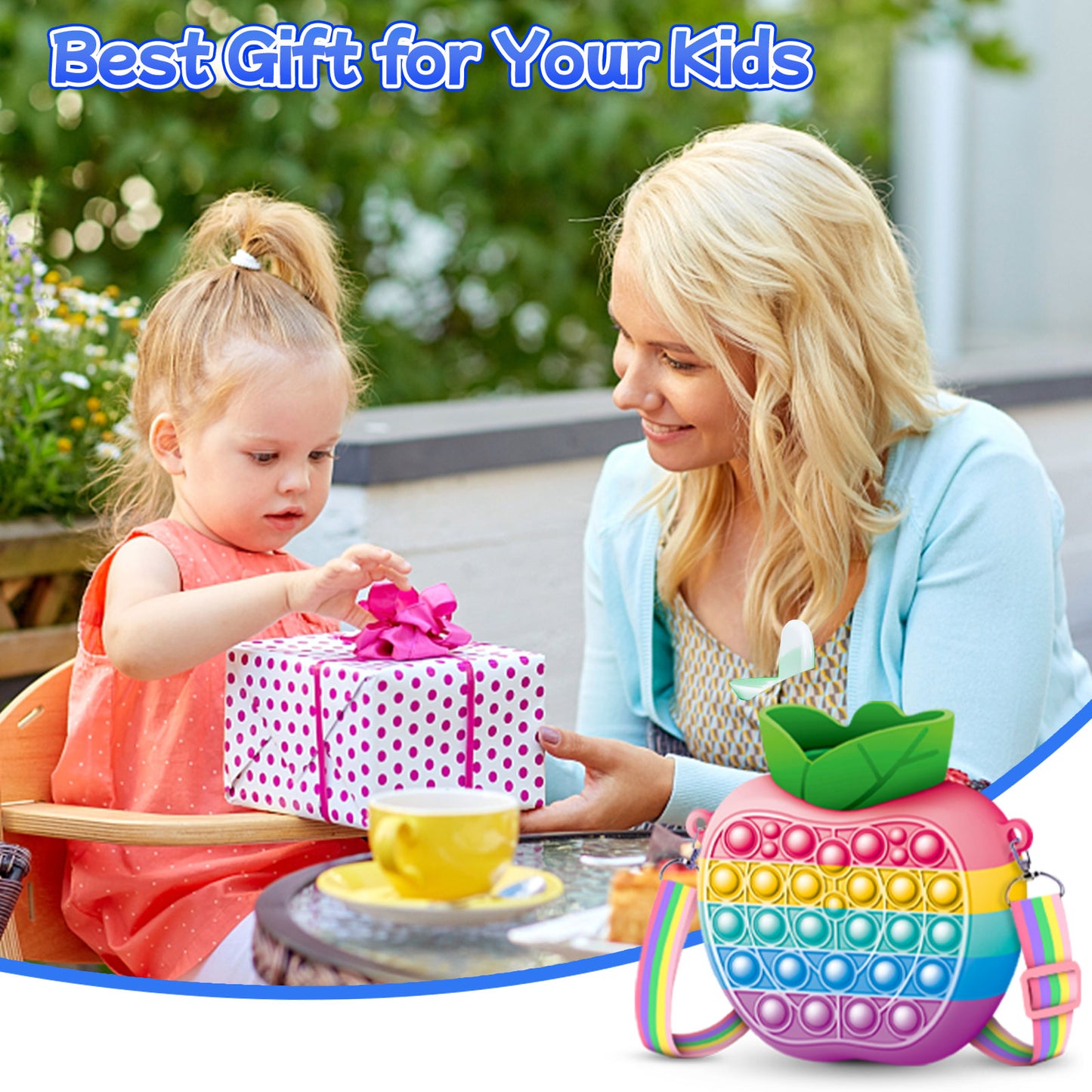 Gifts for 3 4 5 6 7 Year Old Girls & Boys- Water Bottles Toys, Cute Water Bottle Shoulder Bag Fidget Sensory Toys for Kids School Office Travel Gym Camping Hiking, Christmas Stocking Stuffers