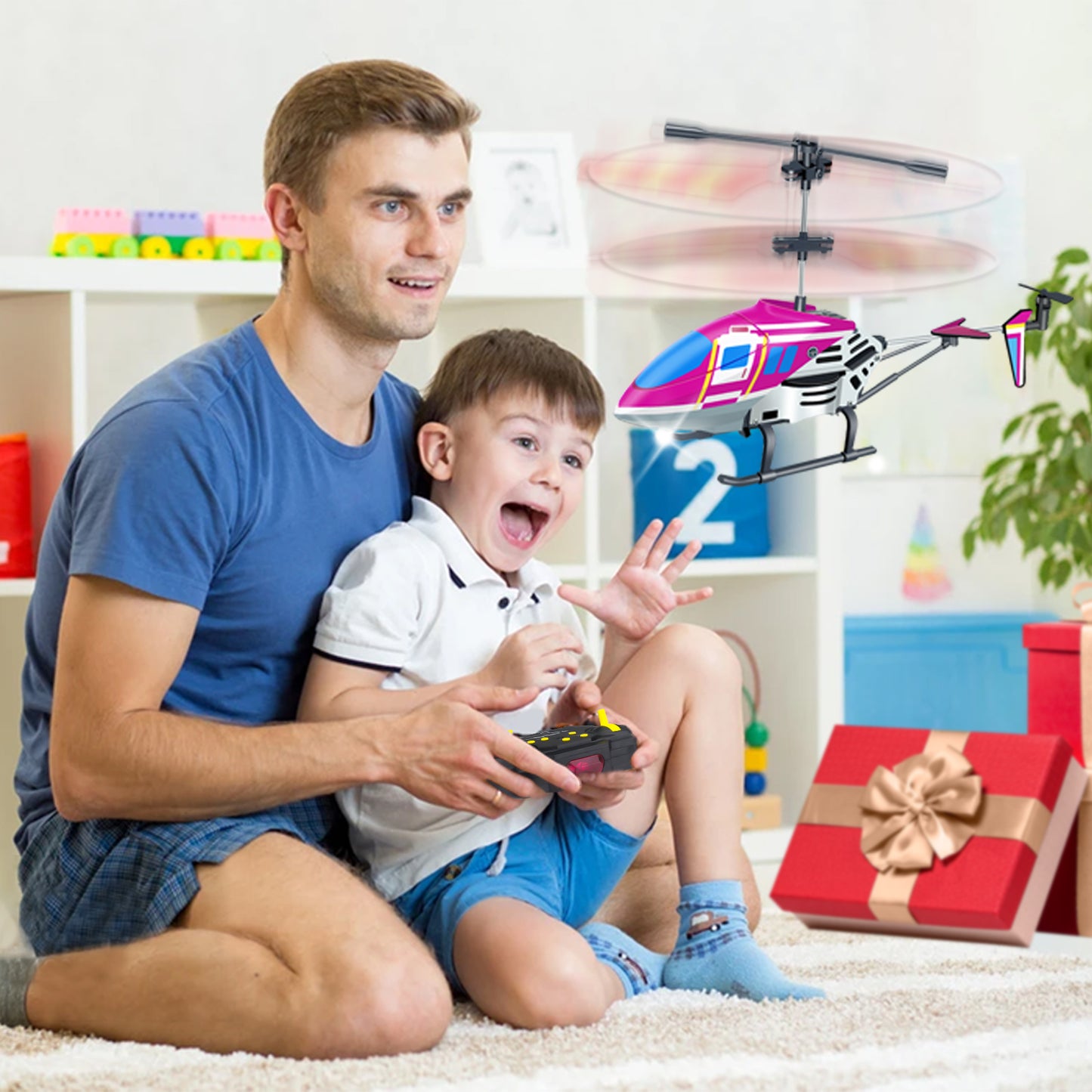 "Remote Control Helicopter, RC Flying Toys for 6 7 8 9 Teens Years Old Boys Girls Birthday, 3.5 Channel RC Helicopter with Gyro for Kids Adults Beginner Flying Stabilizer Indoor-Purple "