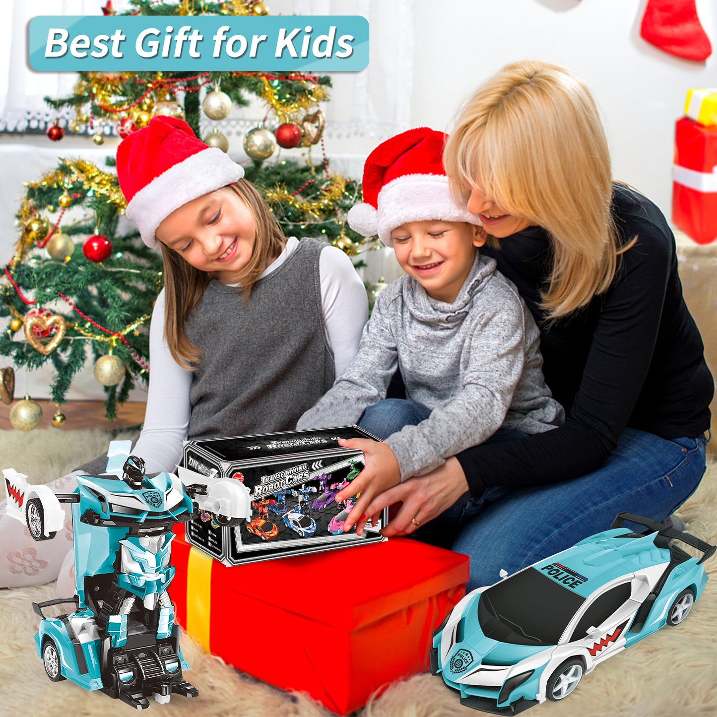 Remote Control Car Transform Car Robot Toy for Kids,1:18 Scale High Speed RC Cars Racing Car with 360°Rotating for Boys 3 4 5 6 7 8 9 Years Old Birthday