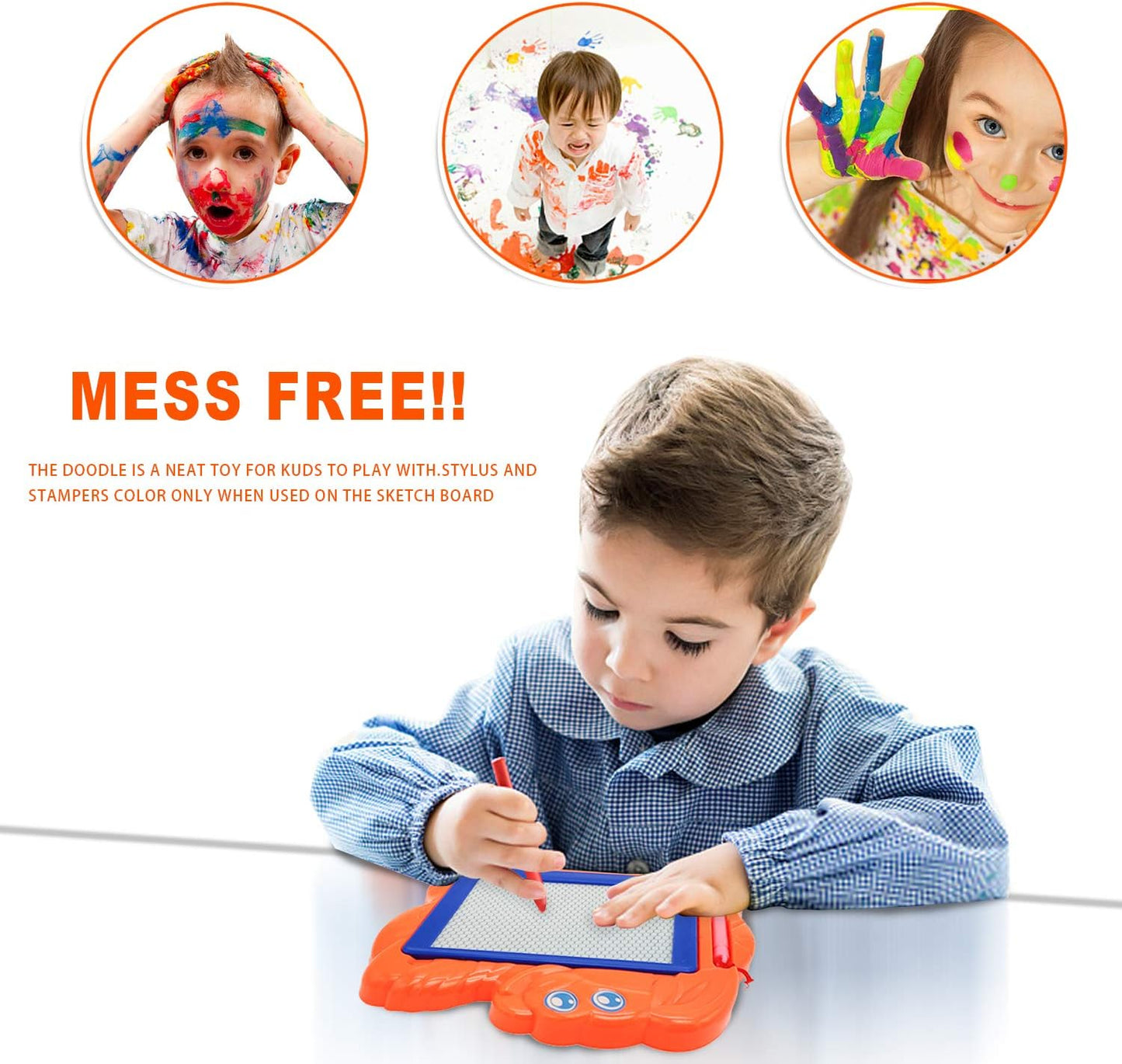 Kid's mini magnetic drawing board, color graffiti drawing board for children 1-3 years old, erasable graffiti board Tablet writing board, suitable for boys and girls classroom reward party gift bag stuffing