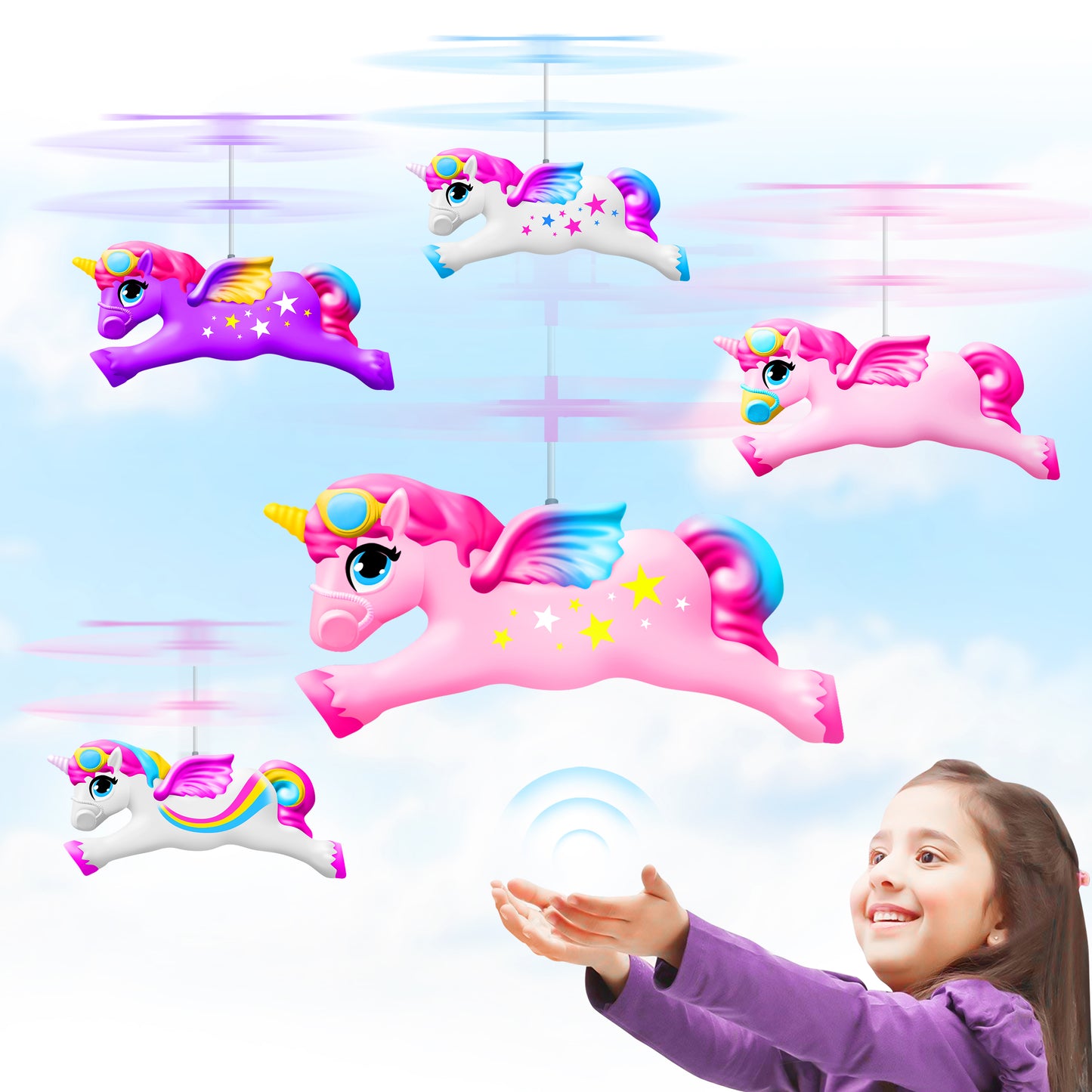 New Listing Hand Sensor Unicorn Kids Electric Radio Control Helicopter Toys