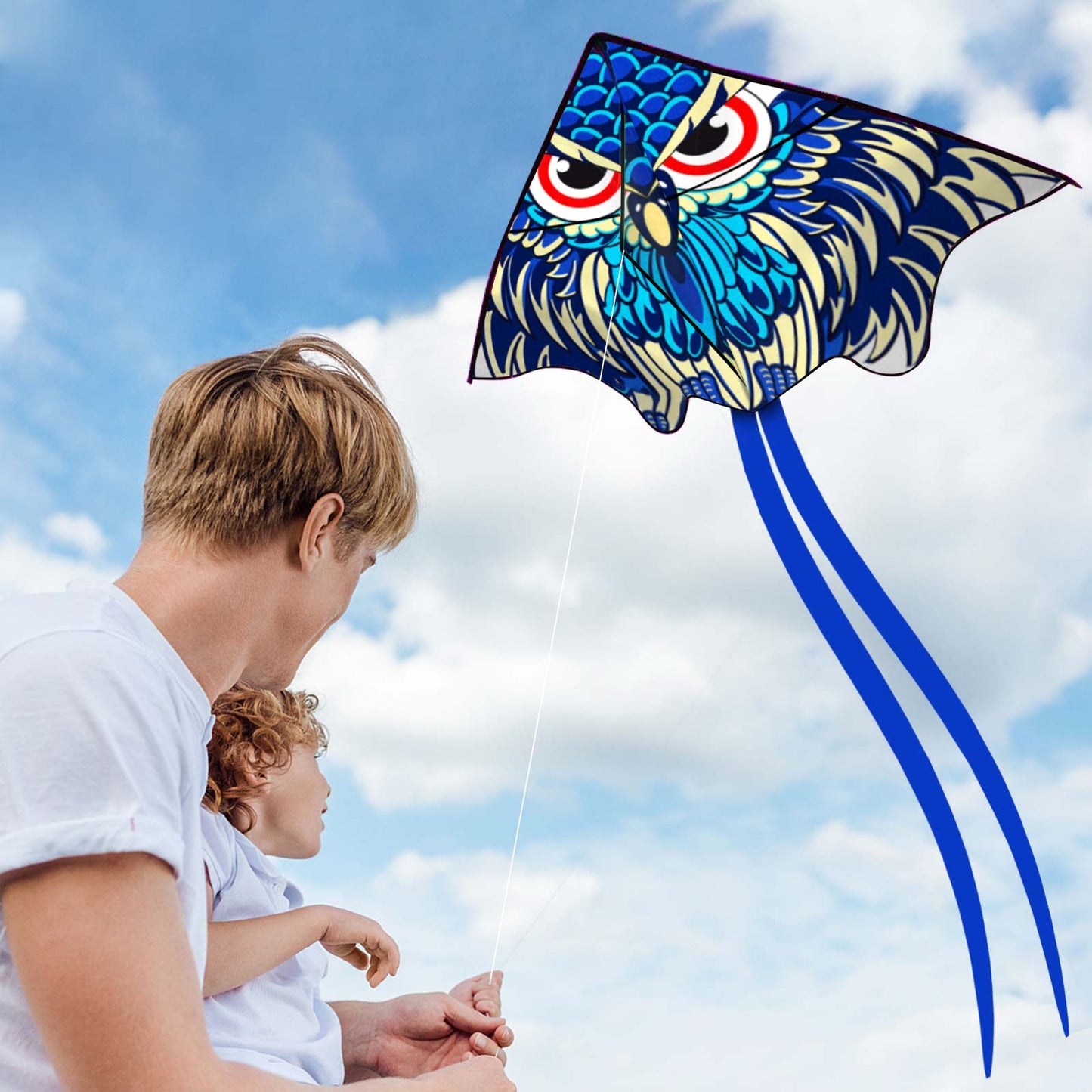 Kite for Kids Age 4-8 8-12, Large Kite for Boys Adults Easy to Fly & Assemble, Beach Kites with 328ft Kite String,Perfect for Beach Trip Park Family Activities Outdoor Games-Bat