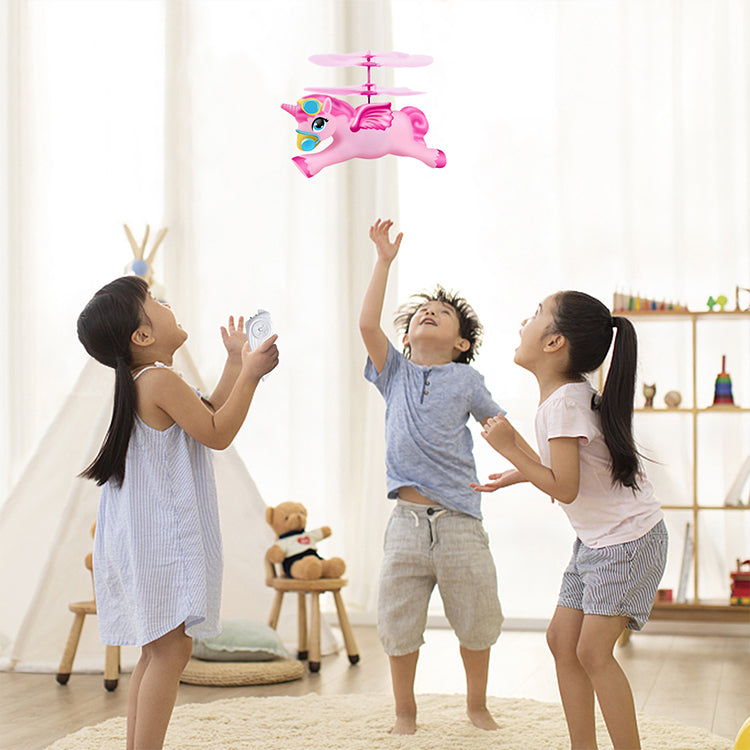 Unicorn Toys for Girls Age 4-6 7 8 9 Teens Birthday, Remote Control Helicopter Unicorn Drone Toys for Beginner Kids Indoor Outdoor Play Unicorn Party Favors's Star