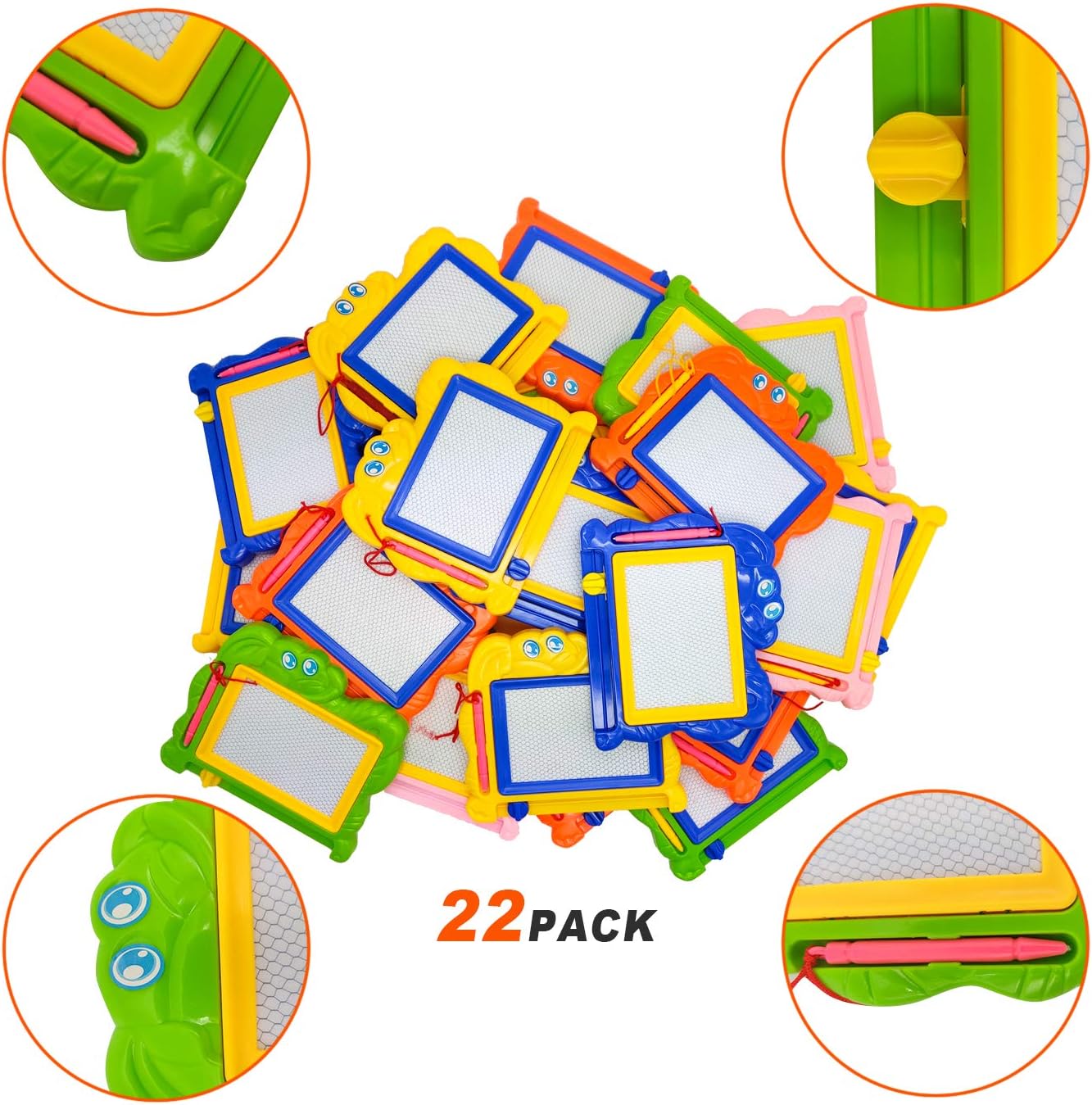 Kid's mini magnetic drawing board, color graffiti drawing board for children 1-3 years old, erasable graffiti board Tablet writing board, suitable for boys and girls classroom reward party gift bag stuffing