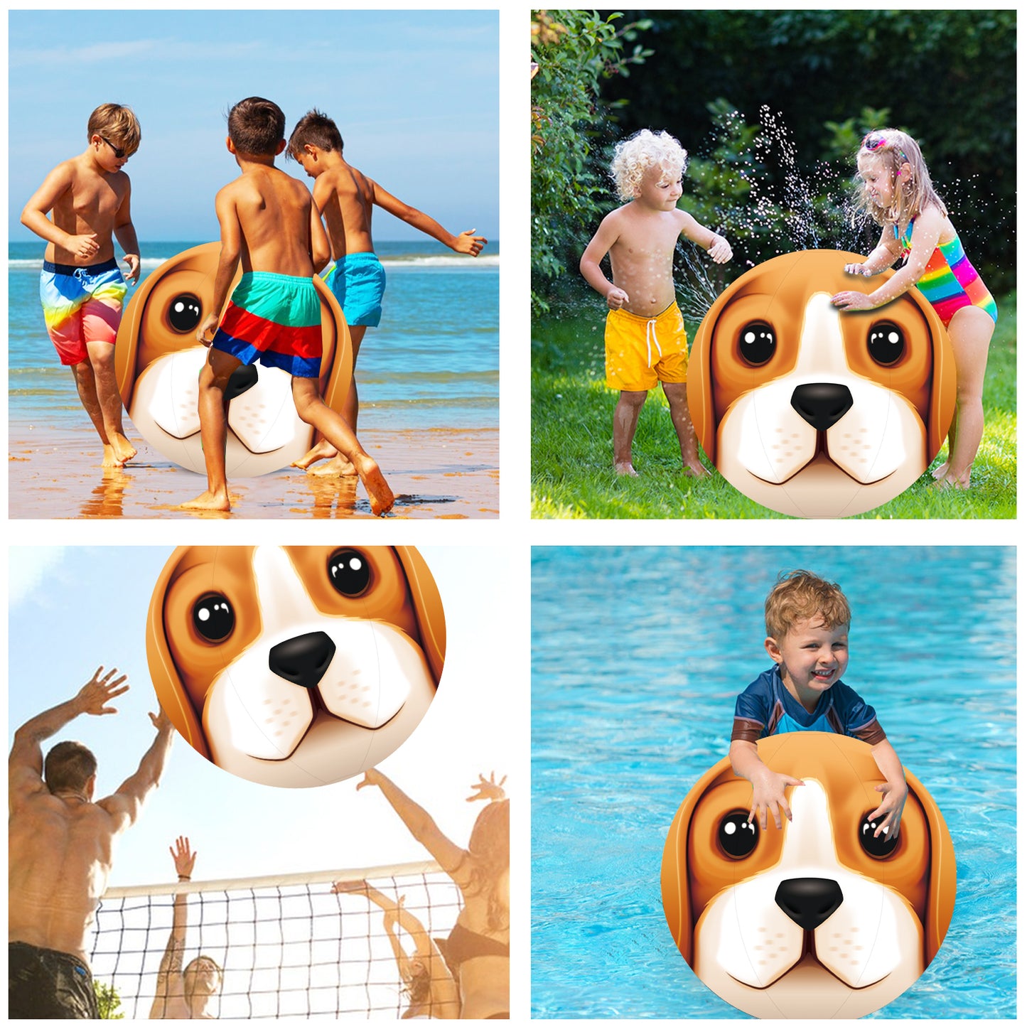 Beach Ball, Fun 16" Glitter Beach Ball Inflatable Beach Balls for Kids & Toddlers Pool Balls Summer Party Favors