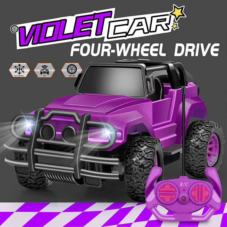 Remote Control Car, RC Truck Car Toys for 3 4 5 6 7 8 Years Old Girls Boys Birthday, 1:20 Scale Full Functions Remote Control Truck- Purple