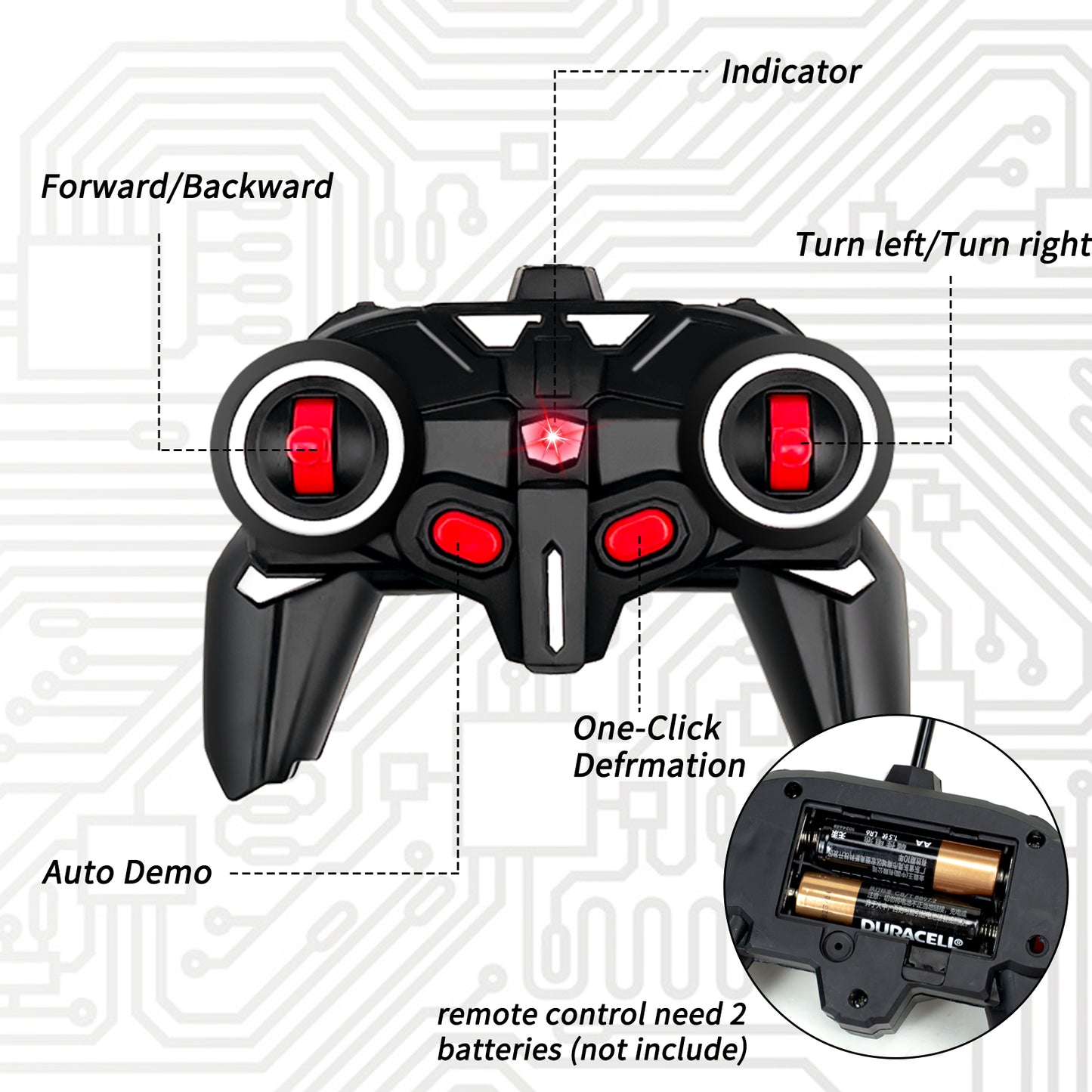 Remote Control Car Transform Car Robot Toy for Kids,1:18 Scale High Speed RC Cars Racing Car with 360°Rotating for Boys 3 4 5 6 7 8 9 Years Old Birthday-Police
