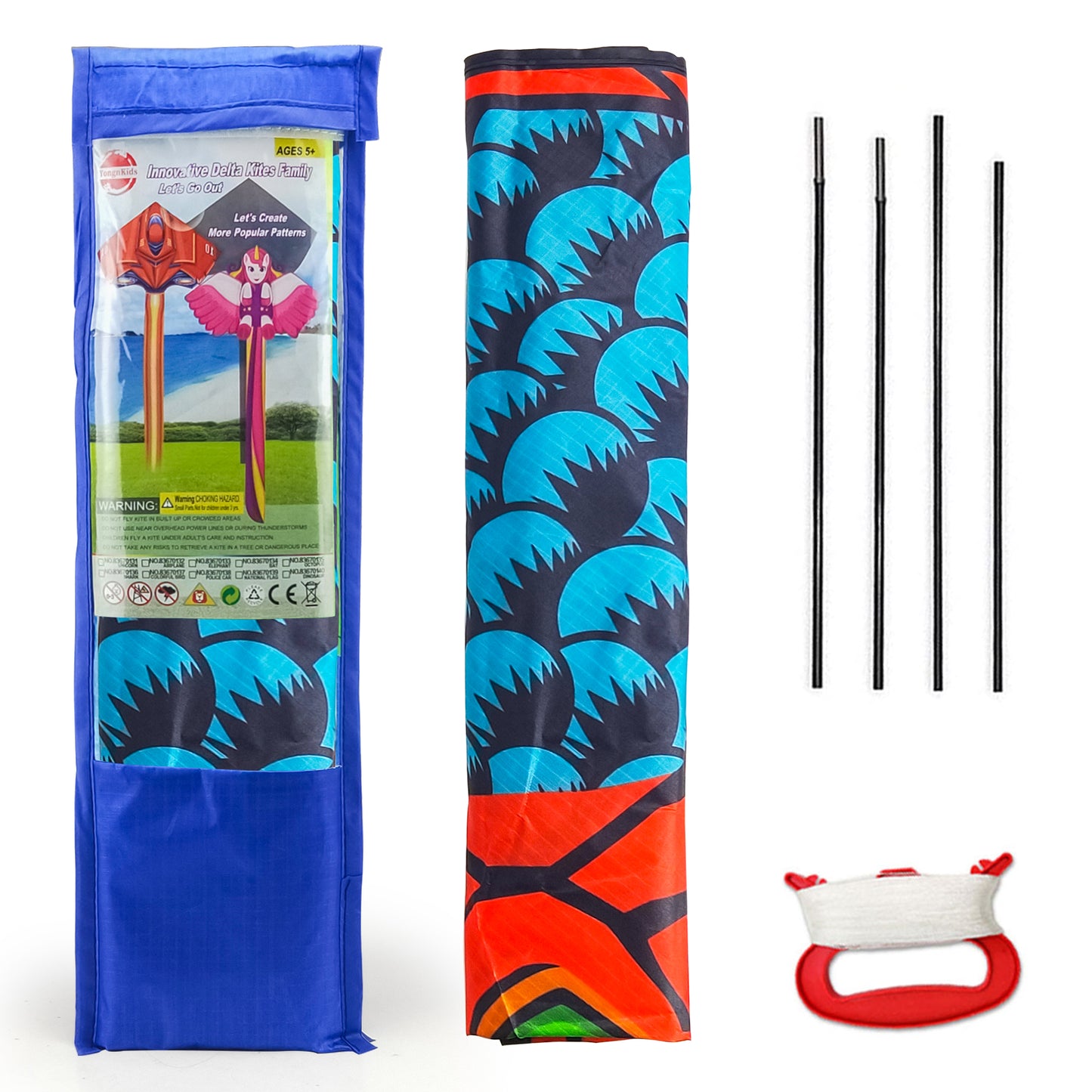 Kite for Kids Age 4-8 8-12, Large Kite for Boys Adults Easy to Fly & Assemble, Beach Kites with 328ft Kite String,Perfect for Beach Trip Park Family Activities Outdoor Games-Red Snake