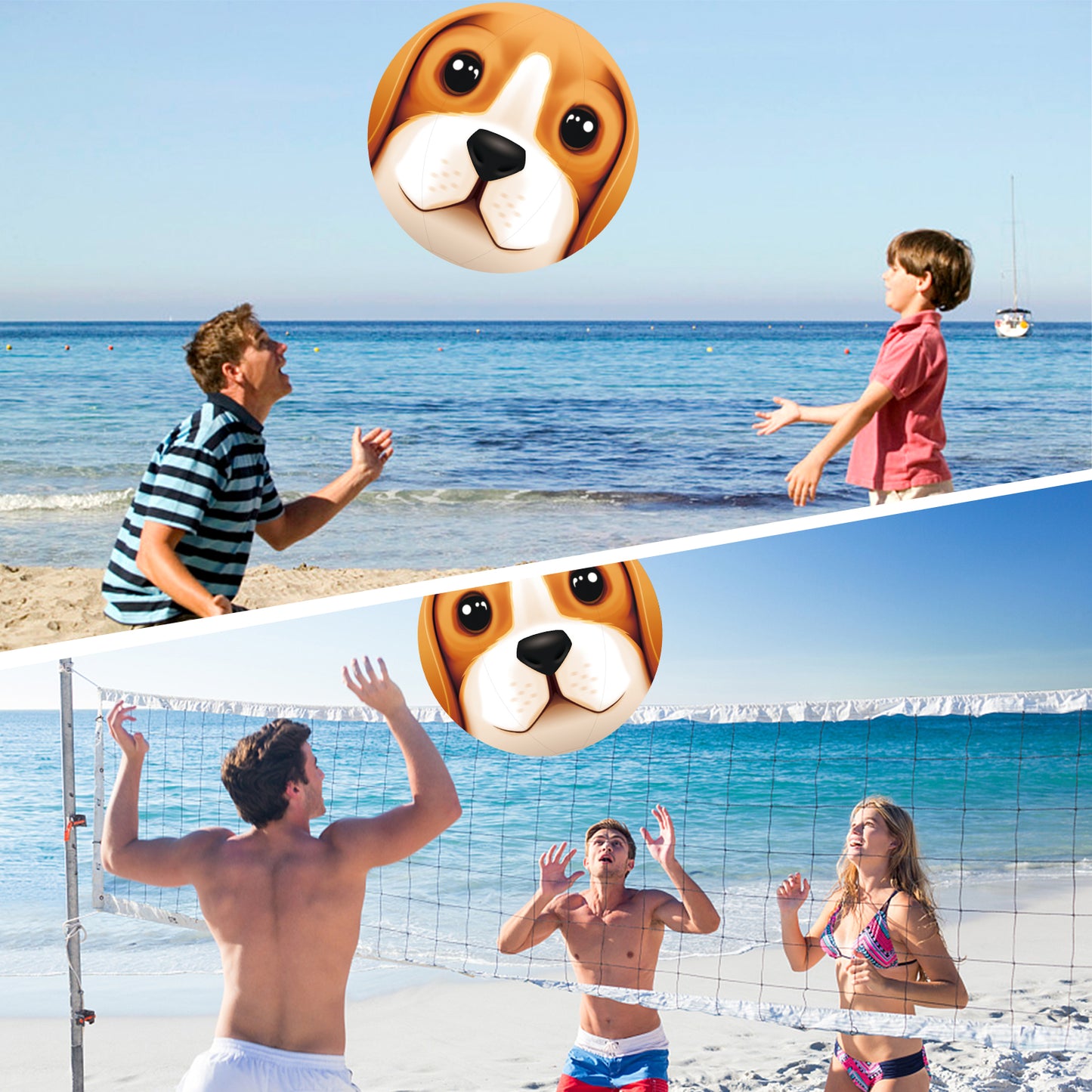 Beach Ball, Fun 16" Glitter Beach Ball Inflatable Beach Balls for Kids & Toddlers Pool Balls Summer Party Favors