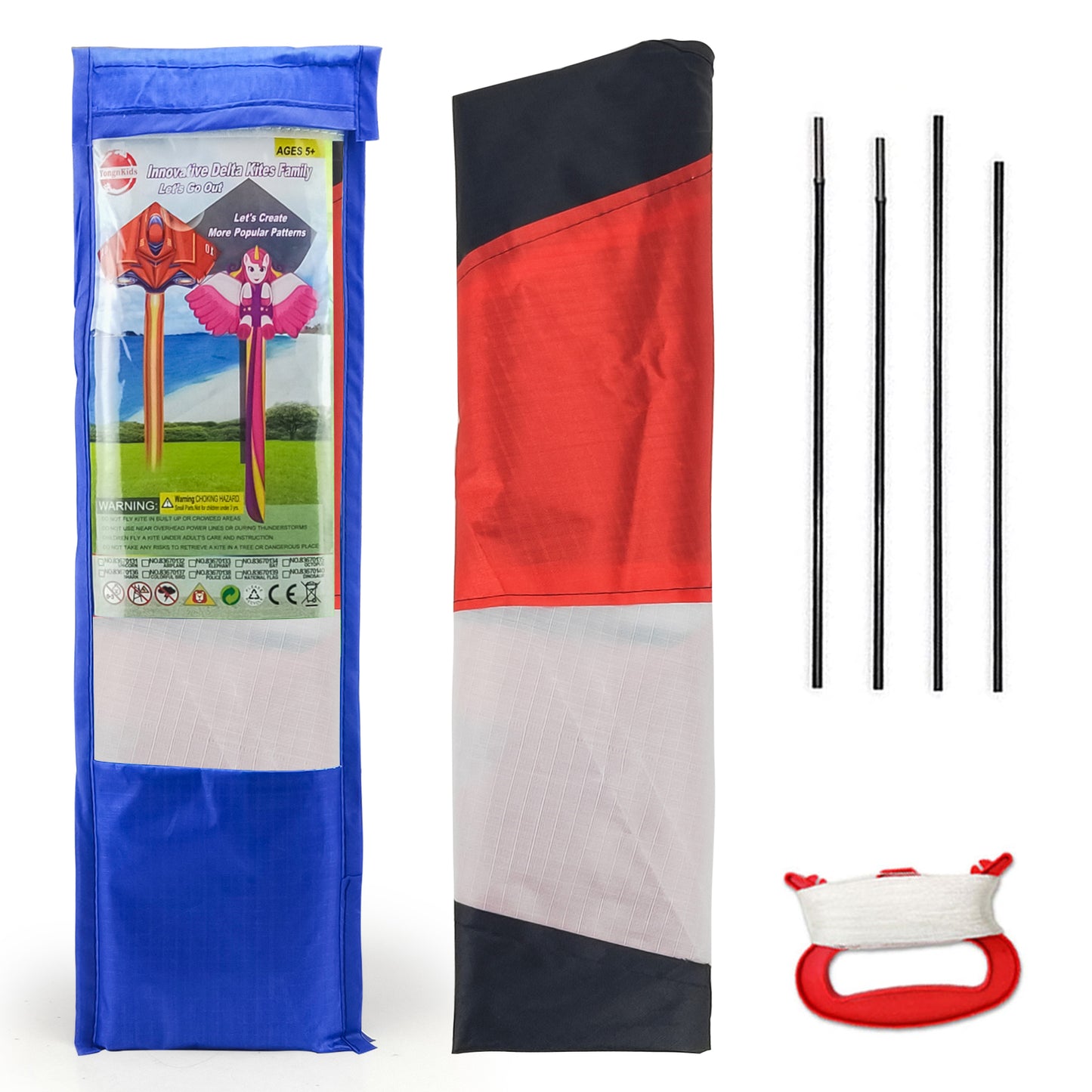 Kite for Kids Age 4-8 8-12, Large Kite for Boys Adults Easy to Fly & Assemble, Beach Kites with 328ft Kite String,Perfect for Beach Trip Park Family Activities Outdoor Games-Red Snake