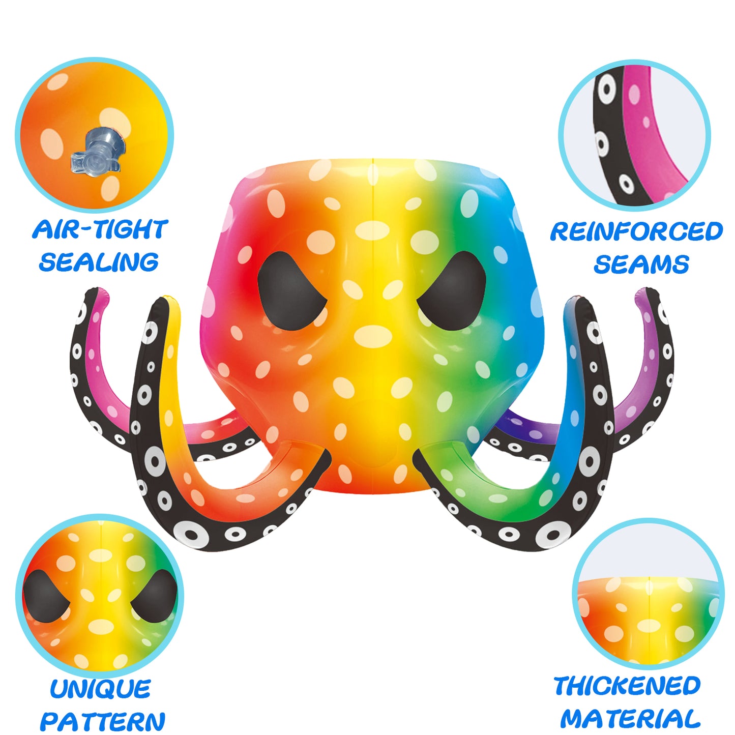 Octopus Pool Toys, Inflatable Basketball Hoop| Ring Toss Game for Indoor Outdoor Play, Cool Summer Toys for Ages 3 4 5 6 7 8 Year Old Boys Girls Adults Family Party Gift
