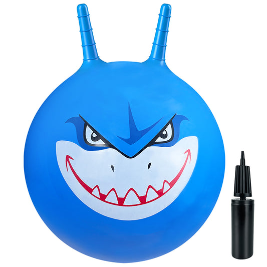 Kids Bounce Balls - 18" Bouncing Ball with Handle, Large Bouncy Jumping Balls for Boys Girls Balance Jump Games,Toddlers Toys Inflatable Ball for Party Favors | Outdoor | Indoor Games-Blue