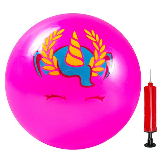 Balls for Toddlers, 9" Inflatable Bouncy Balls for Kids Soft Sensory Balls with Pump for Indoor Outdoor Beach Playground Backyard Pool Games