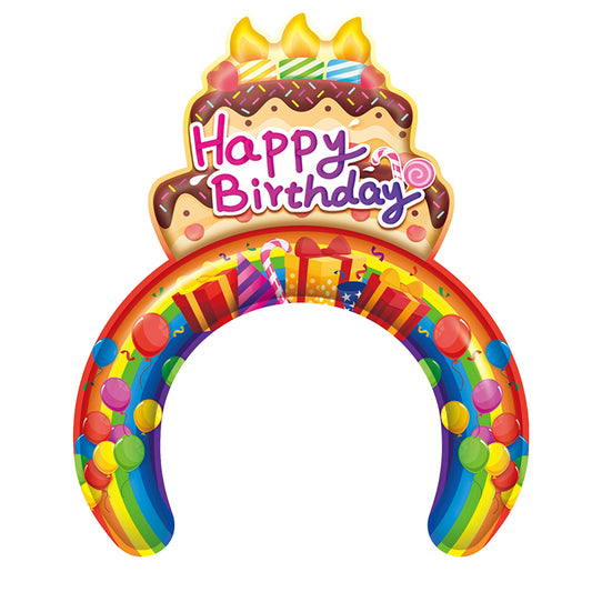 Inflatable Headbands Inflatable Wrist Balloon Cartoon Hand Wearing Balloons Hair Hoop with Pump for Party Favors Birthday Carnival Decorations