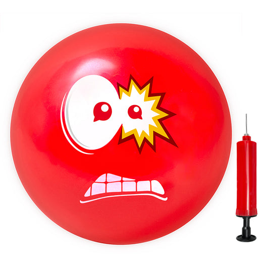 Balls for Toddlers, 9" Inflatable Bouncy Balls for Kids Soft Sensory Balls with Pump for Indoor Outdoor Beach Playground Backyard Pool Games