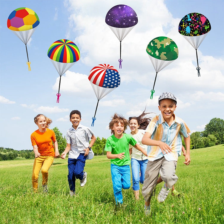 children's hand-thrown parachute outdoor children's parachute toy holiday parachute decoration