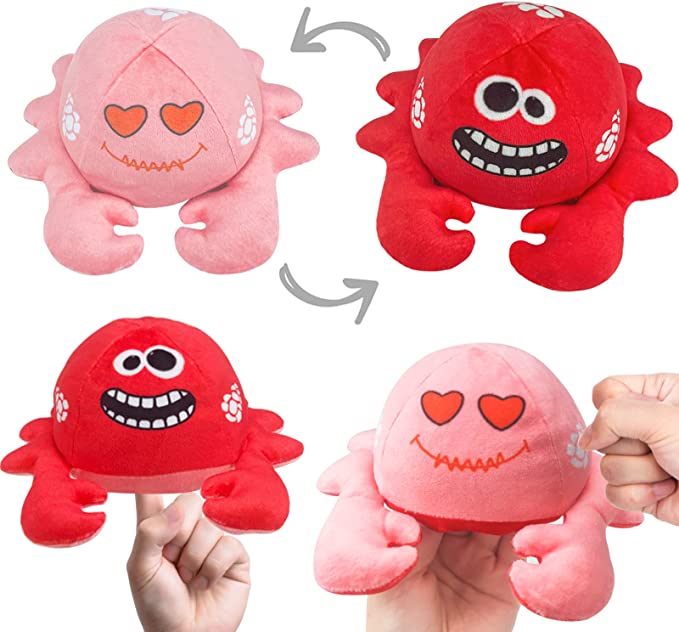 Ynybusi Reversible Plushie | Reversible Octopus Friends Starfish & Crab Stuffed Animal Plush Toys- Purple/Green/Pink/Red | Mood Plush Toys Copyright 2022 News (Starfish+Crab