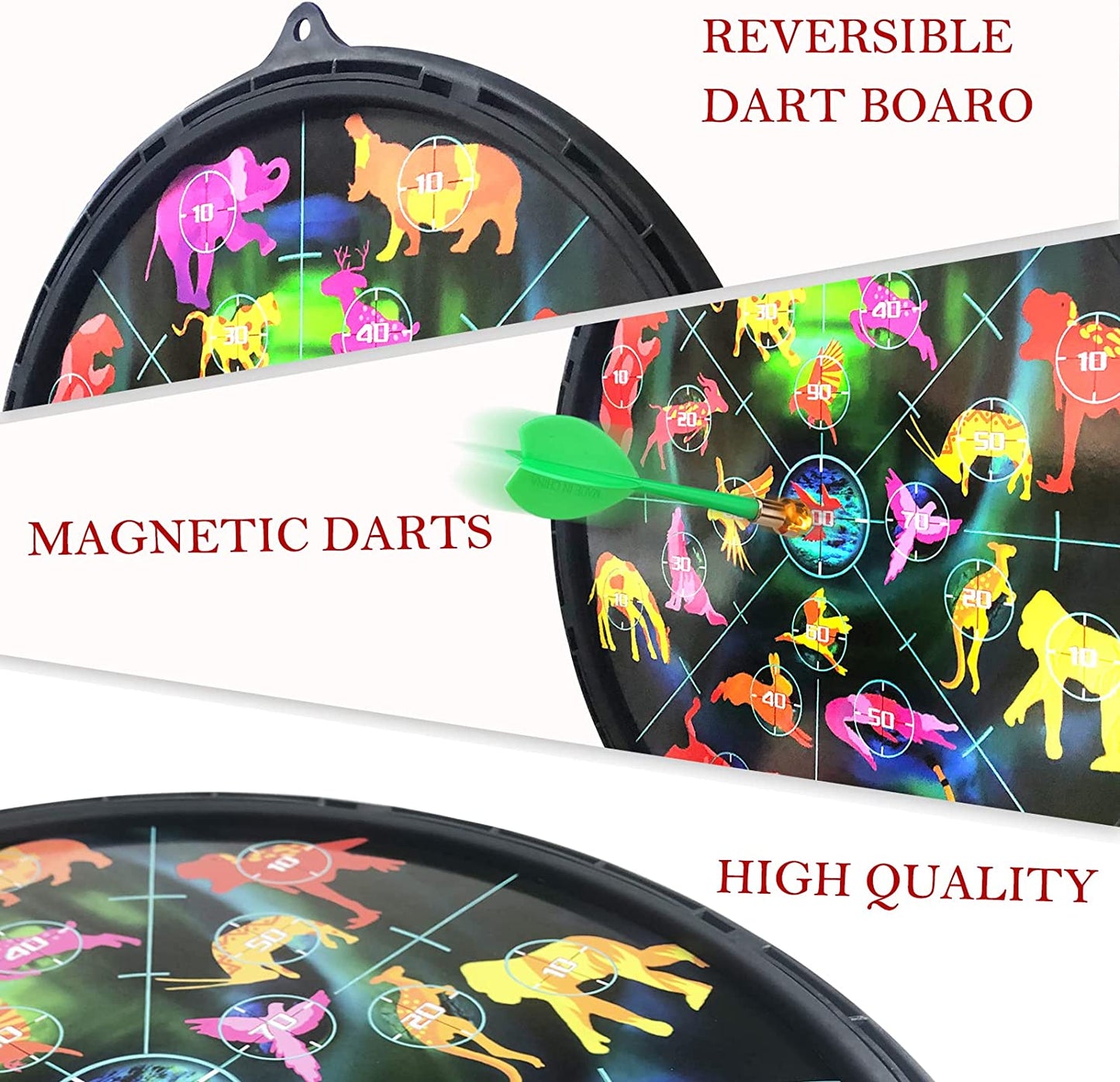 "Magnetic Dart Board - Double Side Magnetic board with 12 pcs Darts- Excellent Indoor Game and Party Games - Magnetic Dart Board Toys Gifts for 5 6 7 8 9 10 11 12 Year Old Boy Kids "