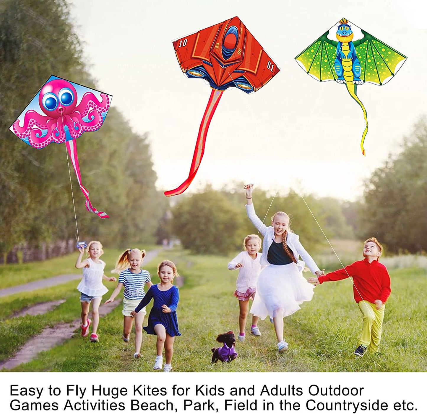 Dinosaur Kite for Kids Adults Easy to Fly & Assembly