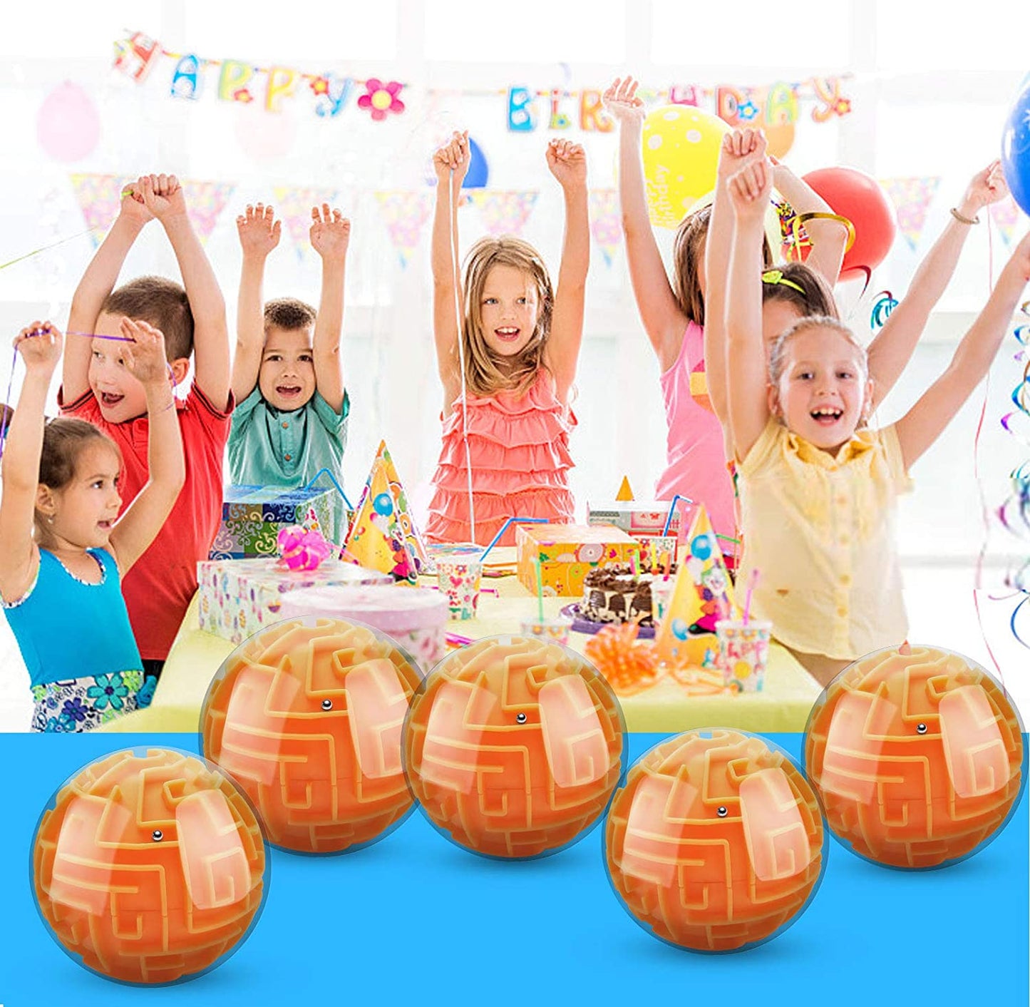 "Maze 3D Memory Sequential Maze Ball Puzzle Toy Gifts for Kids Adults - Challenges Game Lover Tiny Balls Brain Teasers Game (Orange) "