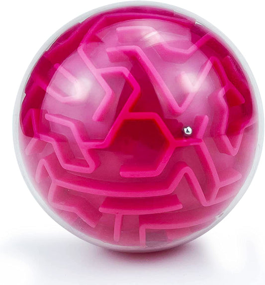 "Maze 3D Memory Sequential Maze Ball Puzzle Toy Gifts for Kids Adults - Challenges Game Lover Tiny Balls Brain Teasers Game (Red) "