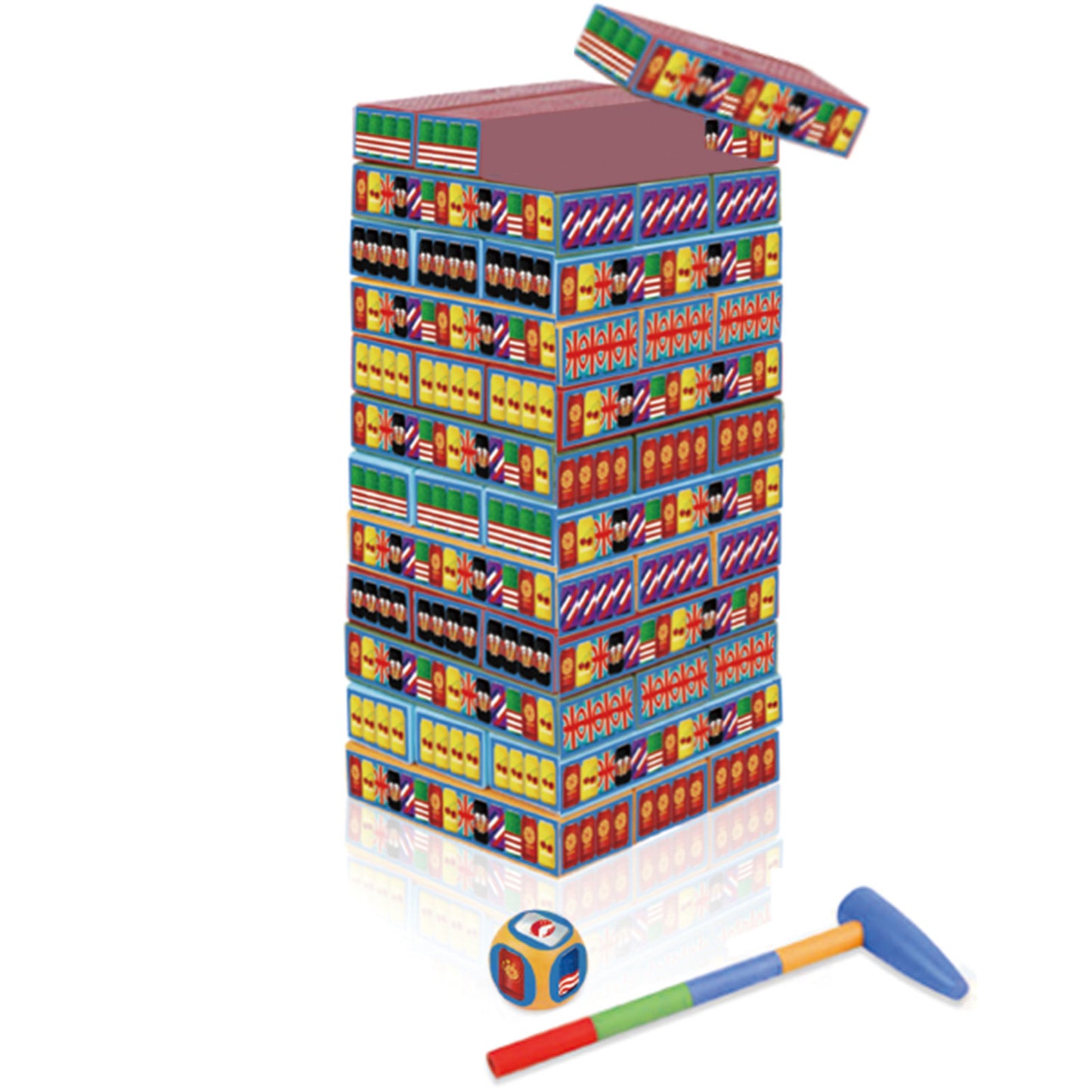 Plastic Colorful Stacking Board Games Builing Blocks for Kids Boys Girls, Balancing Blocks Montessori Toy Gift for Kids, Classic Game for Party with Storage Bag
